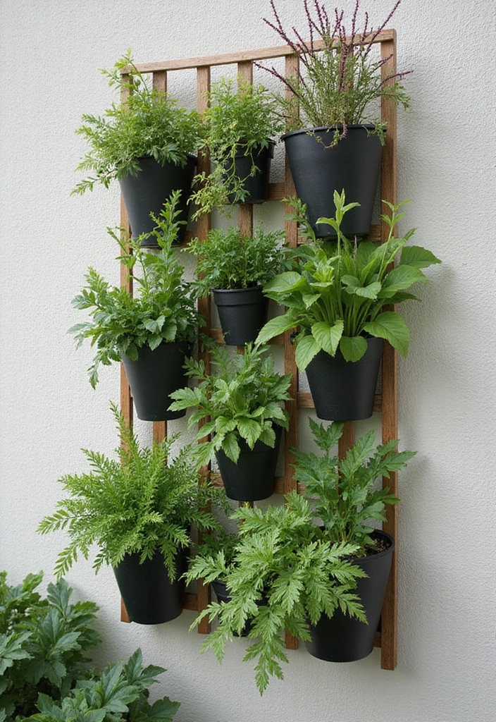25+ Raised Bed Trellis Ideas to Maximize Garden Space - 18. Wall-mounted Planter Trellis