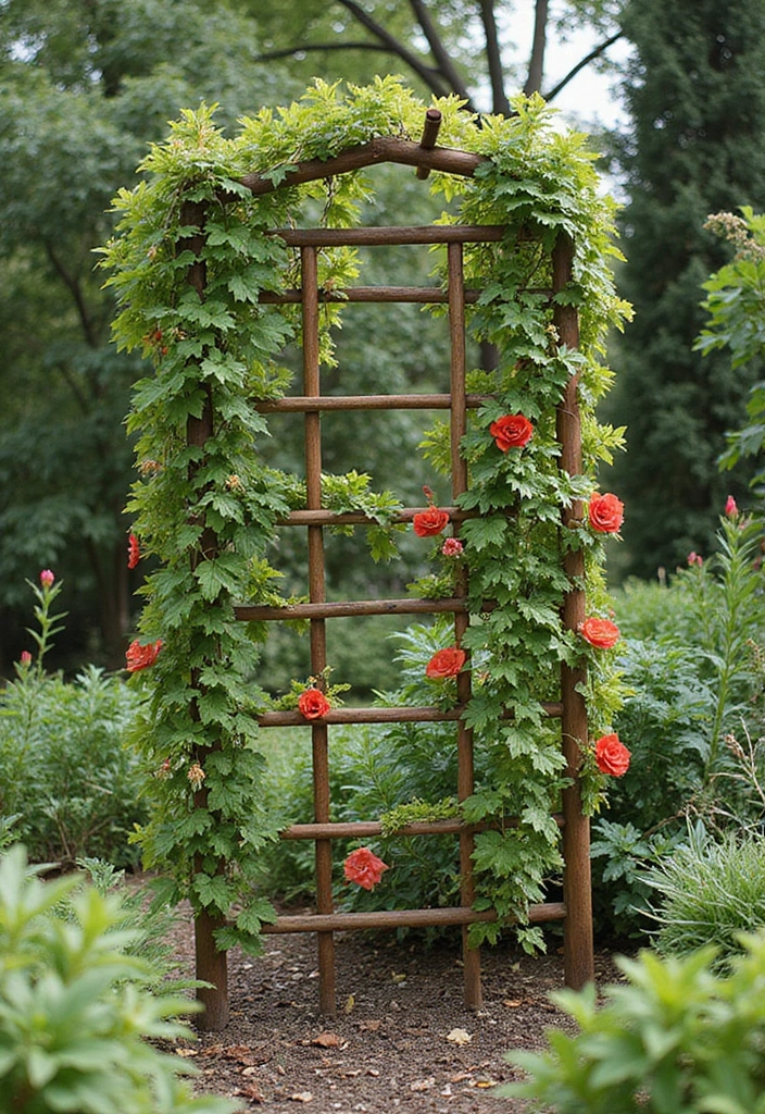 25+ Raised Bed Trellis Ideas to Maximize Garden Space - 23. Climbing Frame Trellis