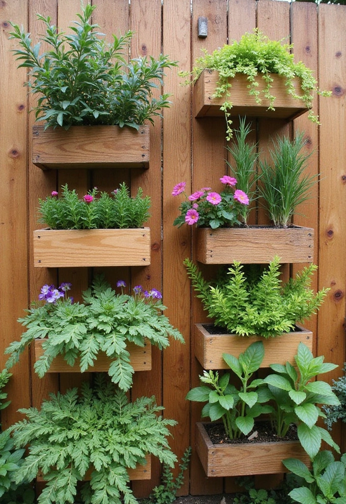 25+ Rectangle Planter Ideas for Modern Garden Design - 1. Vertical Wooden Rectangle Planters