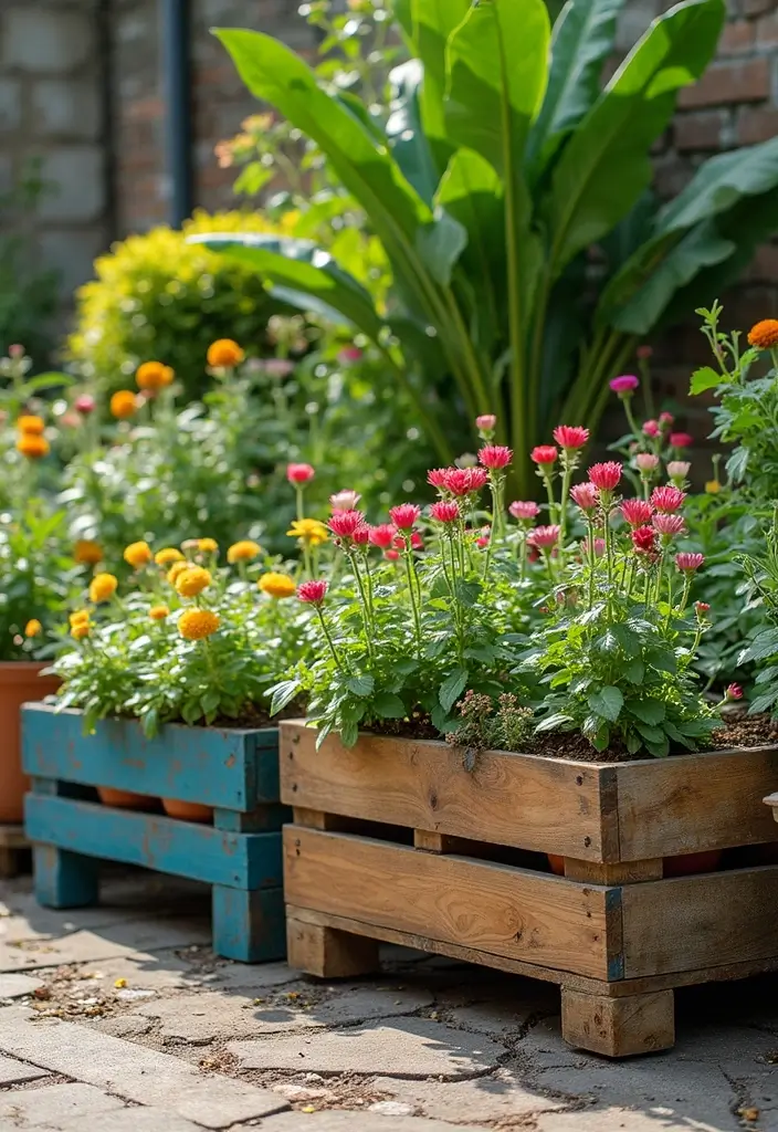 25+ Rectangle Planter Ideas for Modern Garden Design - 3. Recycled Material Planters