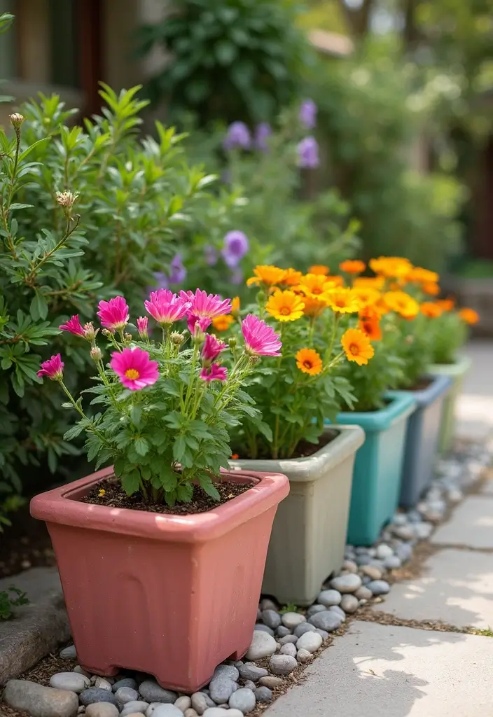 25+ Rectangle Planter Ideas for Modern Garden Design - 5. Decorative Ceramic Planters