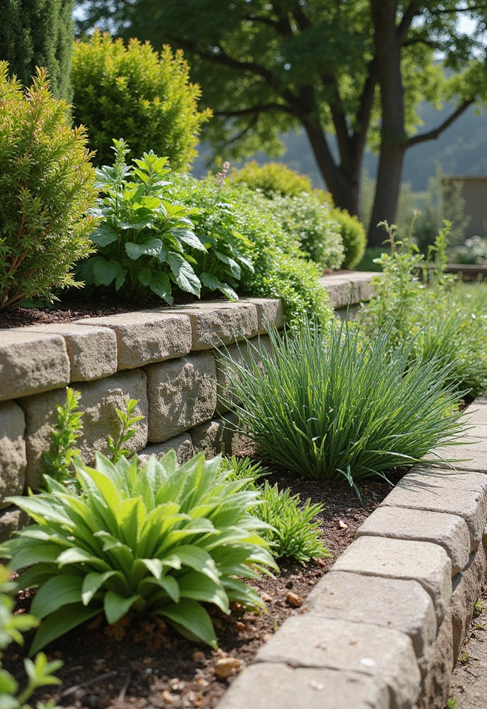 25+ Retaining Wall Planter Ideas That Add Green Layers - 12. Drought-Tolerant Landscapes