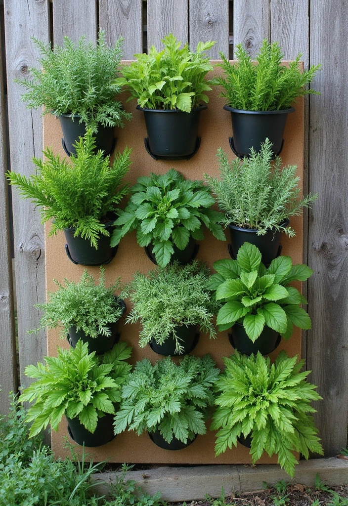 25+ Retaining Wall Planter Ideas That Add Green Layers - 2. Vertical Herb Garden