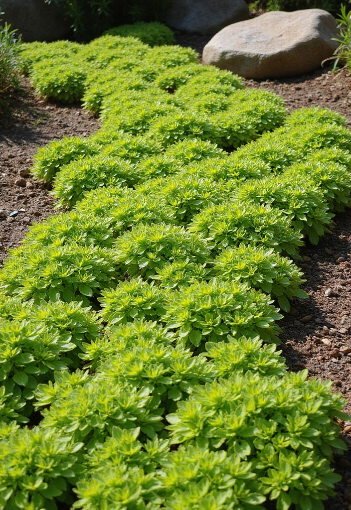 25+ Sedum Planter Ideas That Are Low-Maintenance and Pretty - 14. Sedum Ground Covers