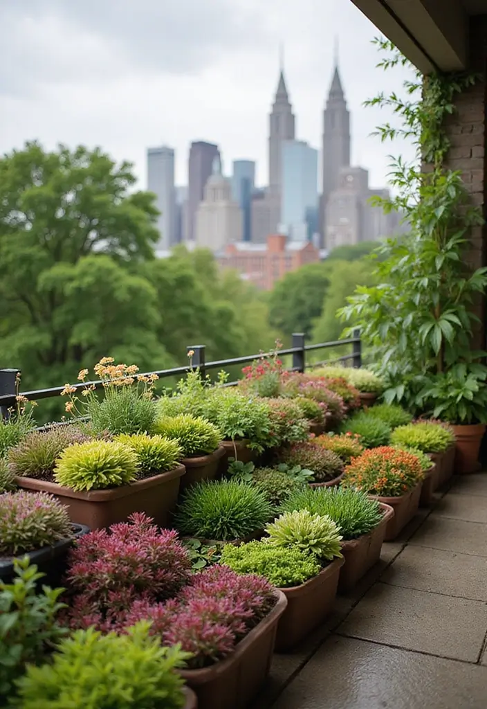 25+ Sedum Planter Ideas That Are Low-Maintenance and Pretty - 21. Sedum Planters for Balcony Gardens
