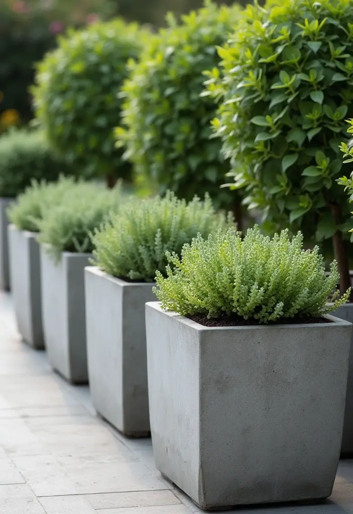 25+ Sedum Planter Ideas That Are Low-Maintenance and Pretty - 8. Concrete Planters for Modern Appeal