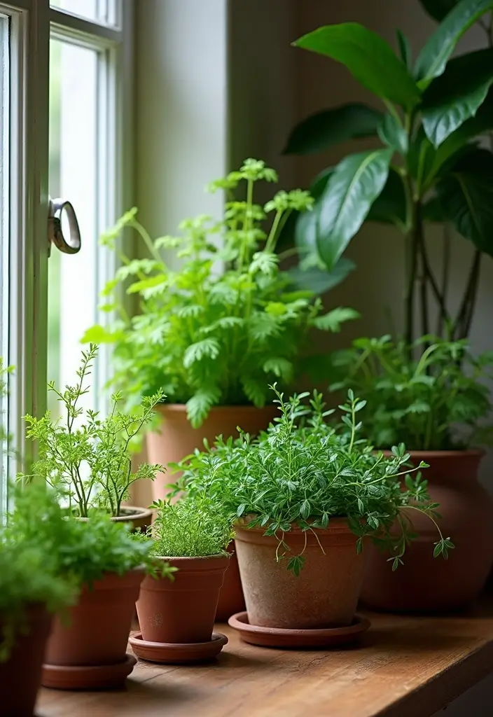25+ Shady Planter Ideas That Thrive Without Full Sun - 14. Cozy Container Herbs