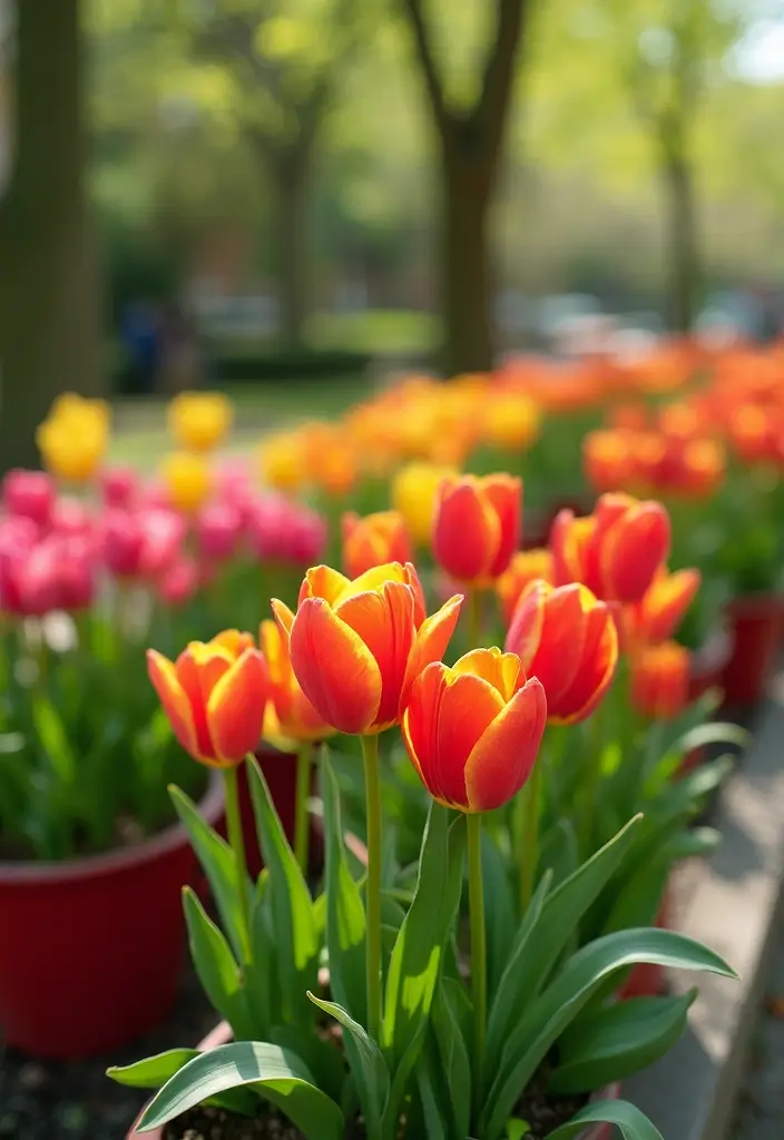 25+ Shady Planter Ideas That Thrive Without Full Sun - 16. Sensational Shade Tulips