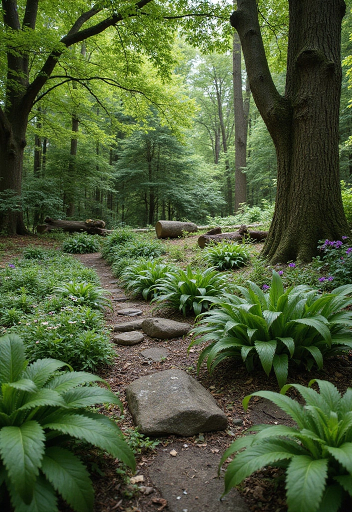 25+ Shady Planter Ideas That Thrive Without Full Sun - 18. Whimsical Woodland Nook