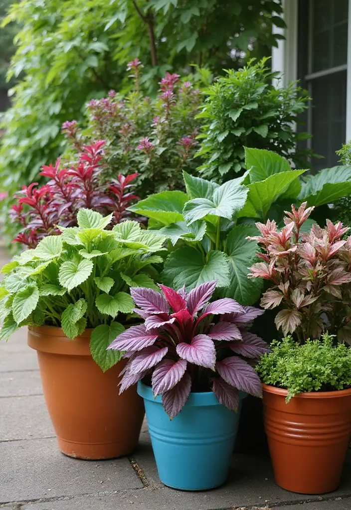 25+ Shady Planter Ideas That Thrive Without Full Sun - 3. Charming Container Combinations