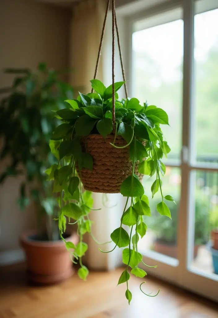 25+ Shady Planter Ideas That Thrive Without Full Sun - 8. Pet-Friendly Pothos