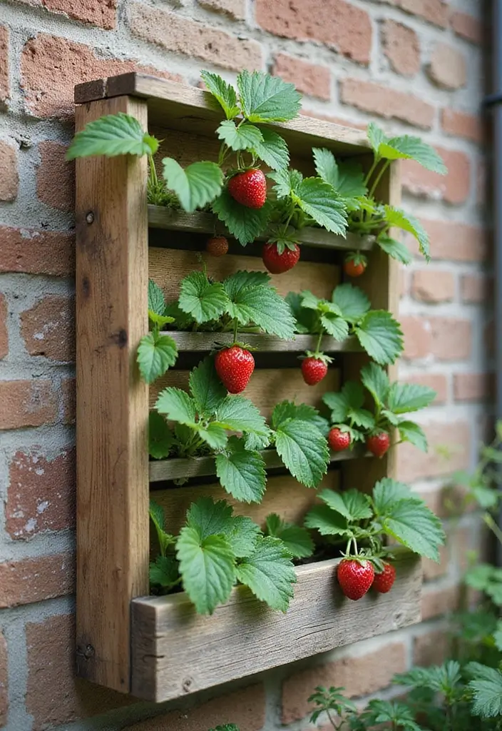 25+ Strawberry Planter Ideas for Sweet and Easy Harvests - 2. Vertical Pallet Planter