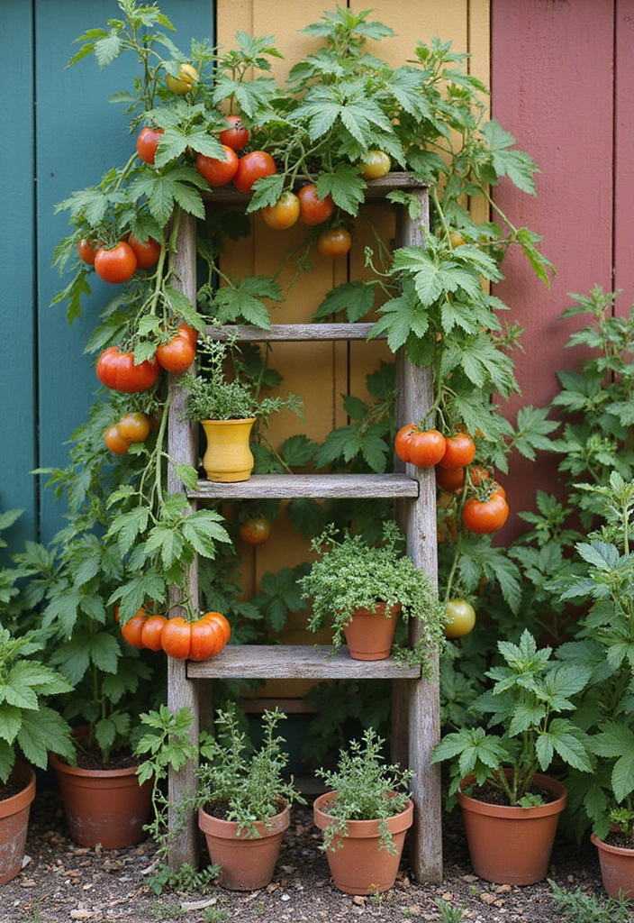 25+ Unique Trellis Ideas You Haven’t Seen Before - 2. Ladder Trellis
