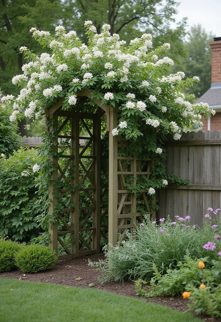 25+ Unique Trellis Ideas You Haven’t Seen Before - 21. Fence Trellis Combo