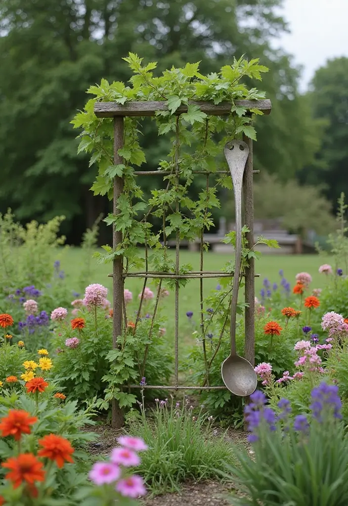 25+ Unique Trellis Ideas You Haven’t Seen Before - 4. Fork and Spoon Trellis