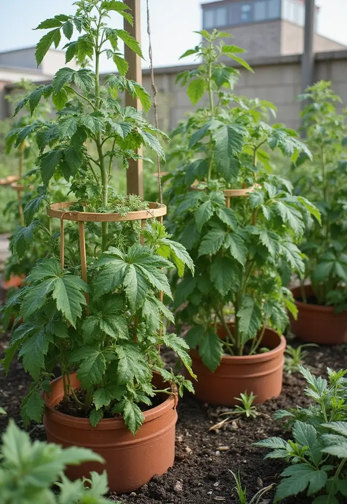 25+ Vegetable Garden Trellis Ideas for Vertical Growth 81 25+ Vegetable Garden Trellis Ideas for Vertical Growth - 13. Tomato Cage Trellis