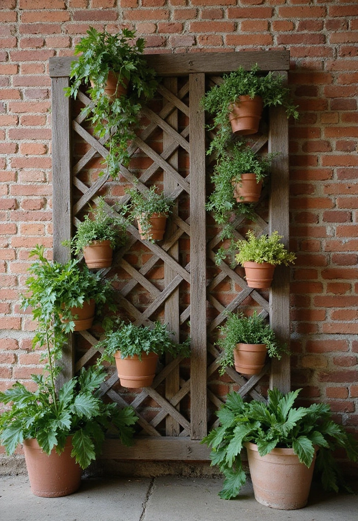 25+ Wall Trellis Ideas to Add Texture and Greenery - 1. Rustic Wooden Trellis