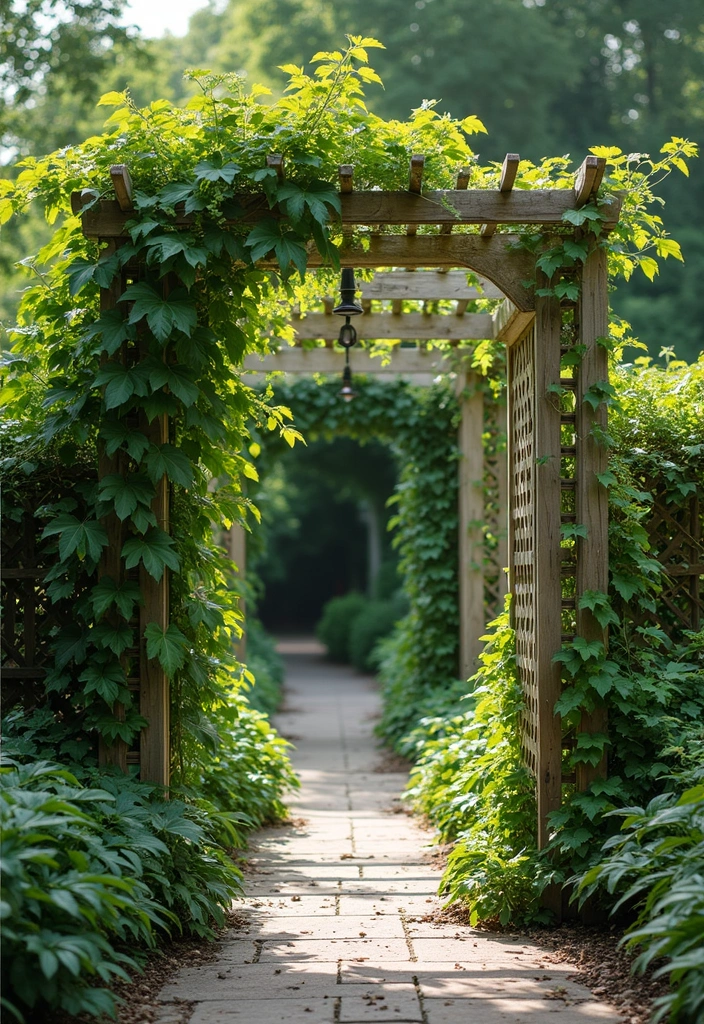 25+ Wall Trellis Ideas to Add Texture and Greenery - 6. Lattice Trellis for Privacy