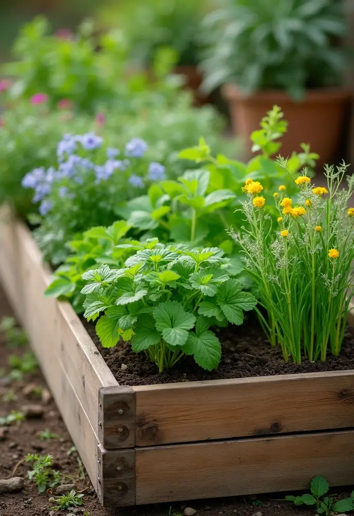 25+ Wooden Planter Ideas for Natural Garden Style 90 25+ Wooden Planter Ideas for Natural Garden Style - 14. Wooden Box Planter with Dividers