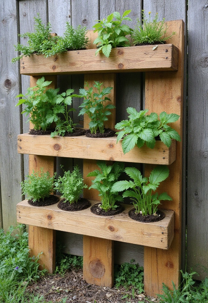 25+ Wooden Planter Ideas for Natural Garden Style 22 25+ Wooden Planter Ideas for Natural Garden Style - 4. Wooden Pallet Garden