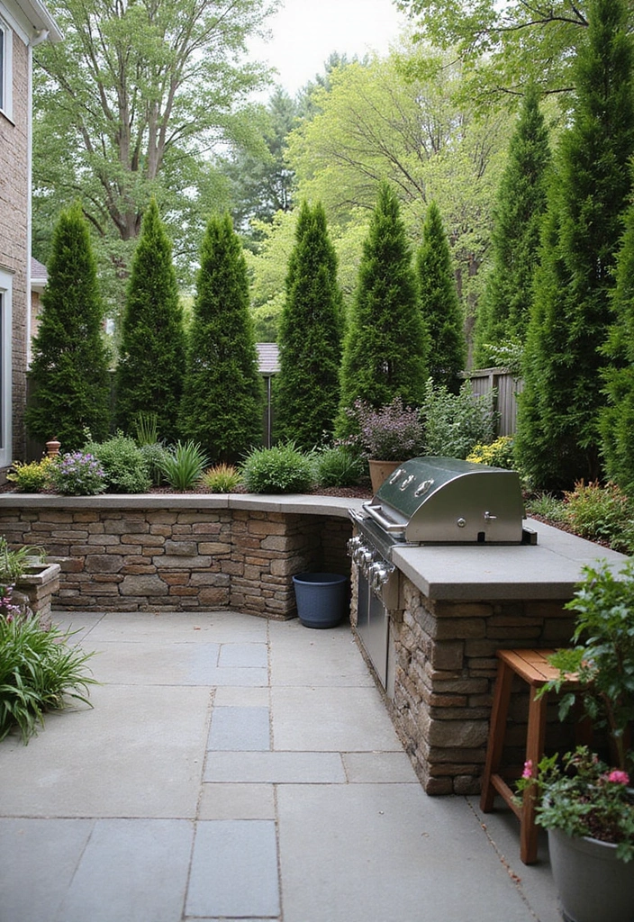 30 BBQ Planter Ideas to Add Greenery to Your Outdoor Grill Area - 18. Privacy Planter Screens