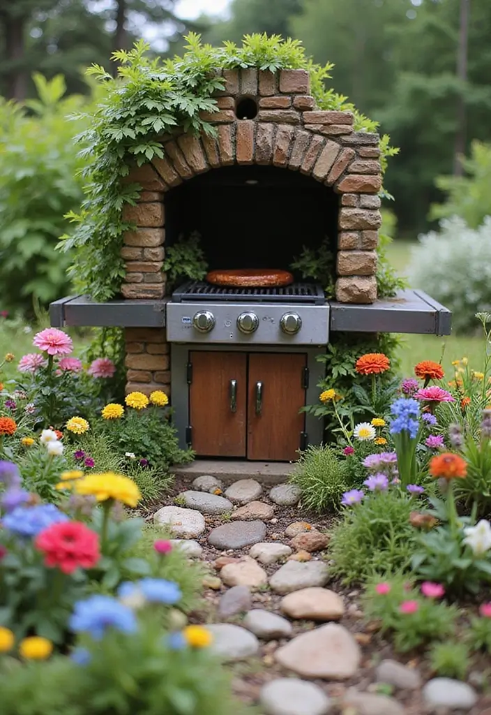 30 BBQ Planter Ideas to Add Greenery to Your Outdoor Grill Area - 23. Fairy Garden Inspirations