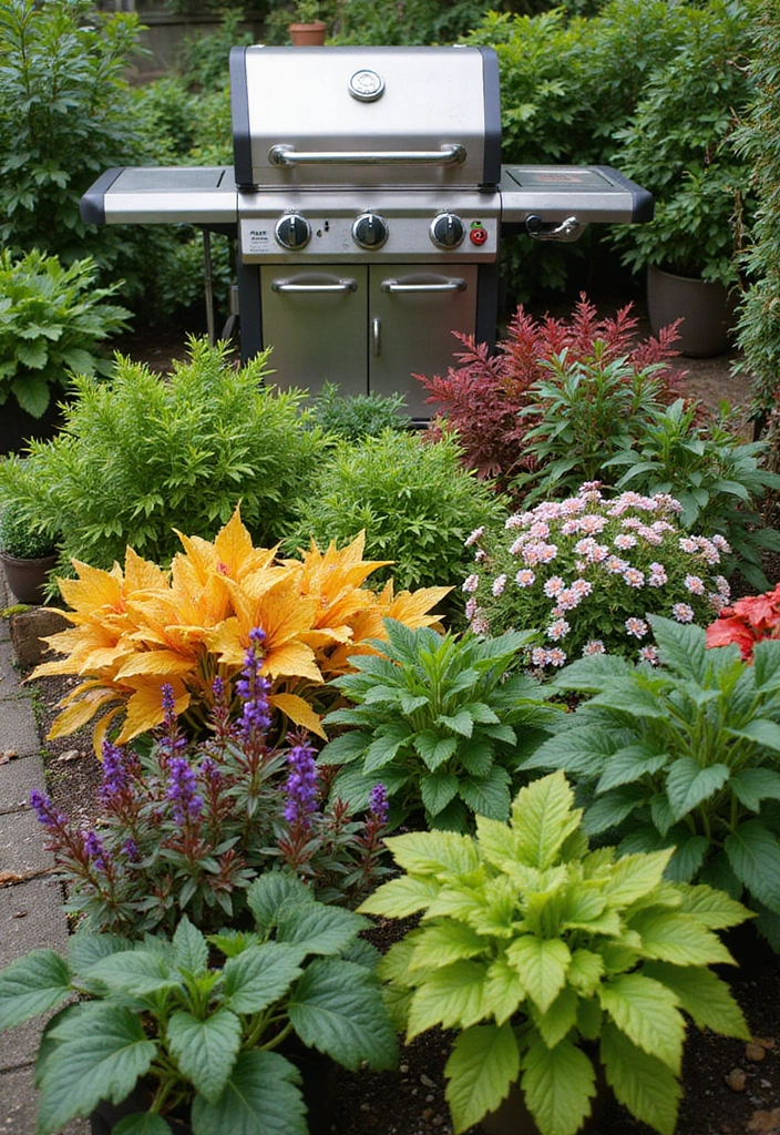 30 BBQ Planter Ideas to Add Greenery to Your Outdoor Grill Area - 30. Seasonal Plant Rotations