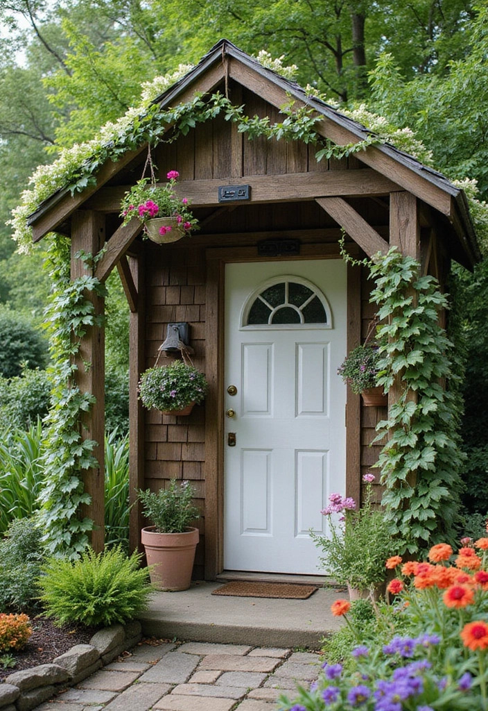 30 Backyard Trellis Ideas to Elevate Your Garden Space 92 30 Backyard Trellis Ideas to Elevate Your Garden Space - 14. Garden Shed Trellis