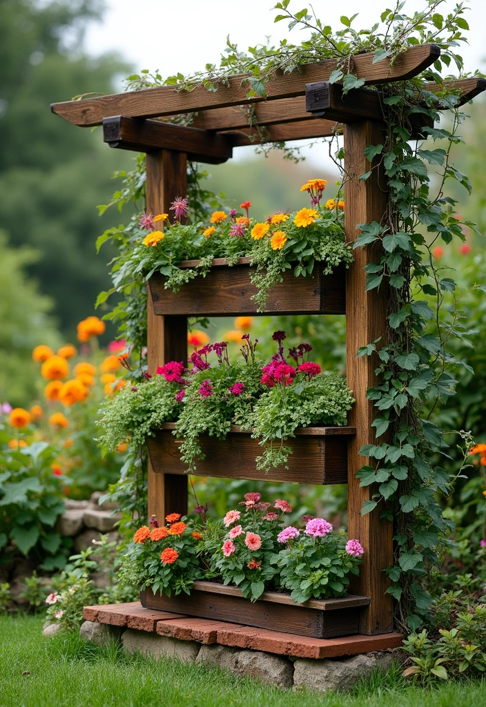 30 Backyard Trellis Ideas to Elevate Your Garden Space 148 30 Backyard Trellis Ideas to Elevate Your Garden Space - 22. Trellis with Built-in Planters