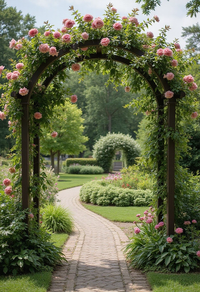 30 Backyard Trellis Ideas to Elevate Your Garden Space 195 30 Backyard Trellis Ideas to Elevate Your Garden Space - 29. Garden Arch with Trellis