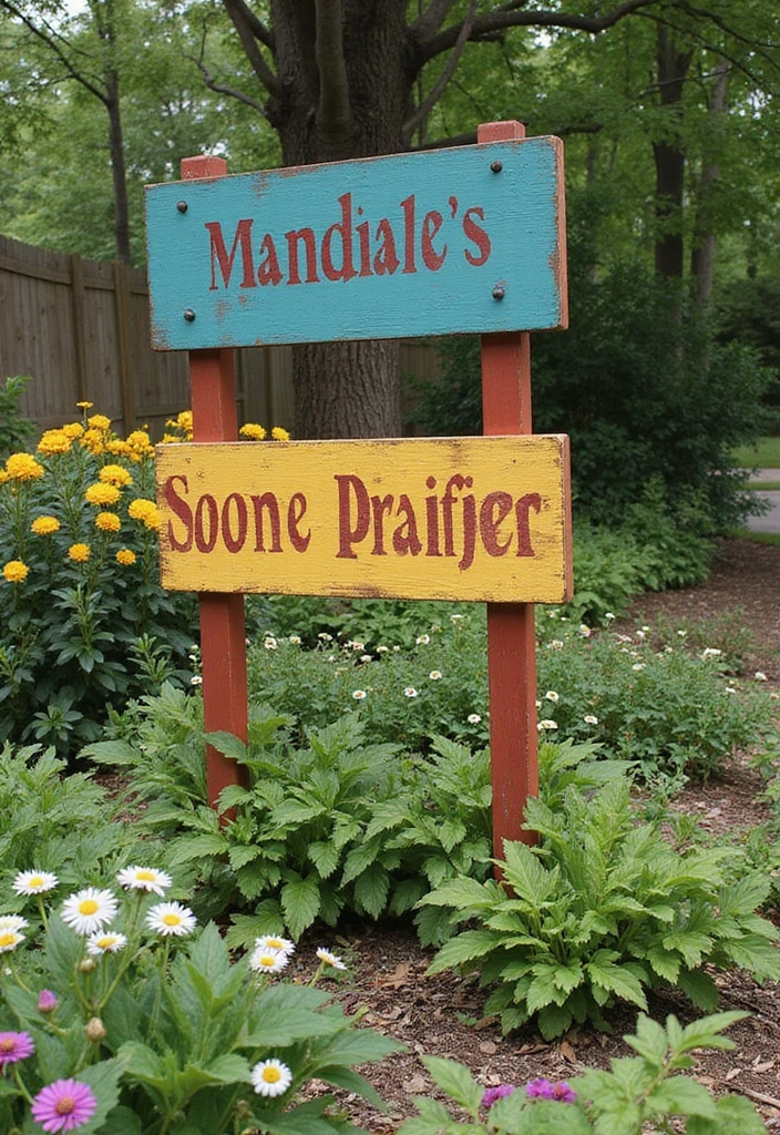 30 Backyard Wine Barrel Planter Ideas for Country Appeal 151 30 Backyard Wine Barrel Planter Ideas for Country Appeal - 25. Customizable Garden Signs