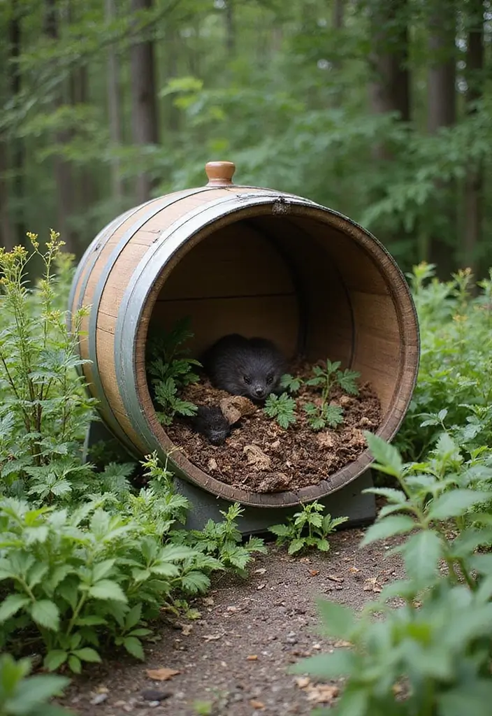 30 Backyard Wine Barrel Planter Ideas for Country Appeal 165 30 Backyard Wine Barrel Planter Ideas for Country Appeal - 27. Wildlife Habitat