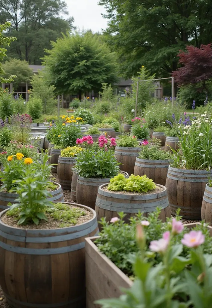 30 Backyard Wine Barrel Planter Ideas for Country Appeal 186 30 Backyard Wine Barrel Planter Ideas for Country Appeal - 30. Community Garden Initiative