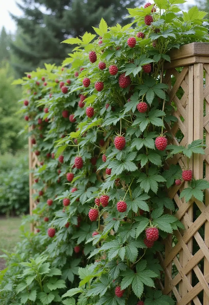 30 Berry Trellis Ideas for Sweet Organized Harvests - 11. Lattice Panel Trellis