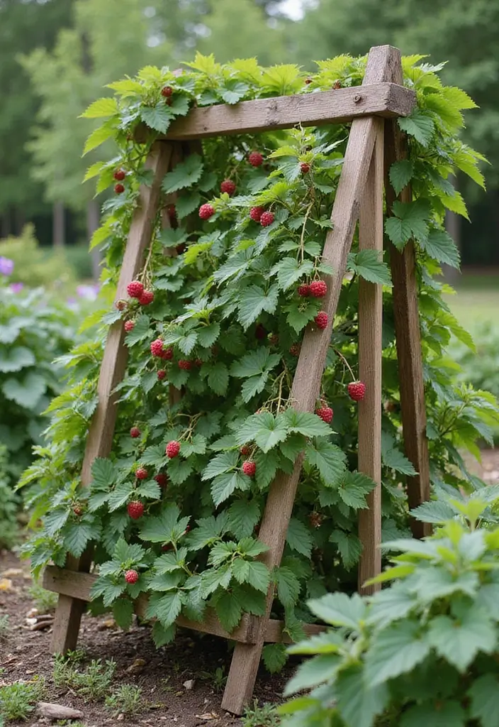 30 Berry Trellis Ideas for Sweet Organized Harvests - 19. Classic Wooden Trellis