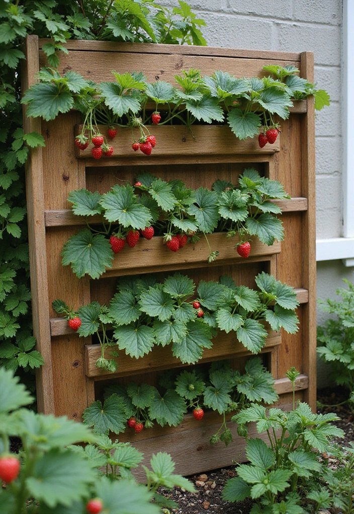 30 Berry Trellis Ideas for Sweet Organized Harvests - 2. Vertical Wall Trellis