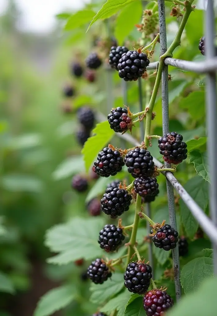 30 Berry Trellis Ideas for Sweet Organized Harvests - 4. Simple Wire Trellis