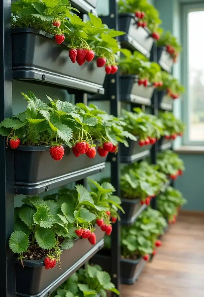 30 Berry Trellis Ideas for Sweet Organized Harvests - 7. Vertical Planter Boxes