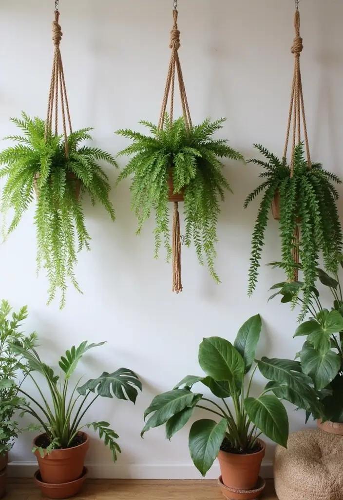 30 Boston Fern Planter Ideas for Lush Green Corners 1 30 Boston Fern Planter Ideas for Lush Green Corners - 1. Hanging Ferns in Macrame Planters
