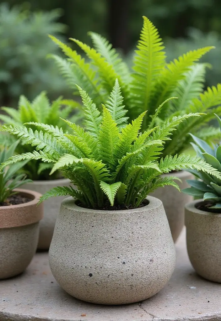 30 Boston Fern Planter Ideas for Lush Green Corners 78 30 Boston Fern Planter Ideas for Lush Green Corners - 12. Natural Stone Planters