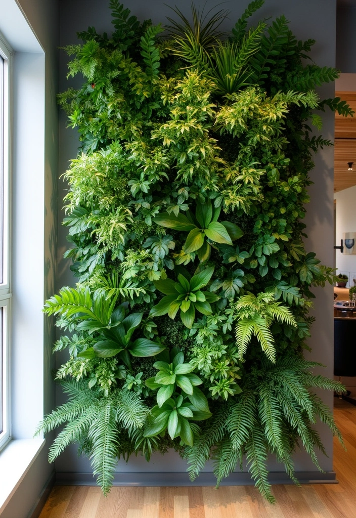 30 Boston Fern Planter Ideas for Lush Green Corners 130 30 Boston Fern Planter Ideas for Lush Green Corners - 20. Vertical Garden with Boston Ferns