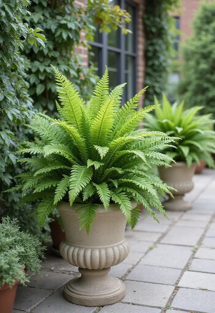 30 Boston Fern Planter Ideas for Lush Green Corners 151 30 Boston Fern Planter Ideas for Lush Green Corners - 23. Outdoor Transition Planters