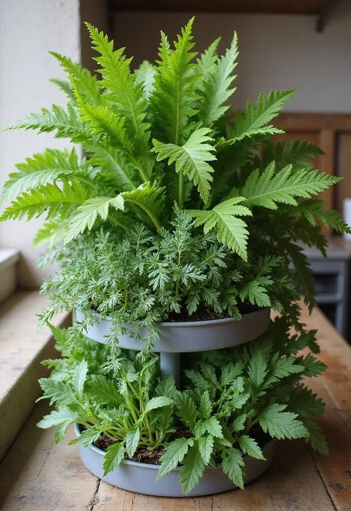 30 Boston Fern Planter Ideas for Lush Green Corners 184 30 Boston Fern Planter Ideas for Lush Green Corners - 28. Boston Ferns in Kitchen Herbs Garden
