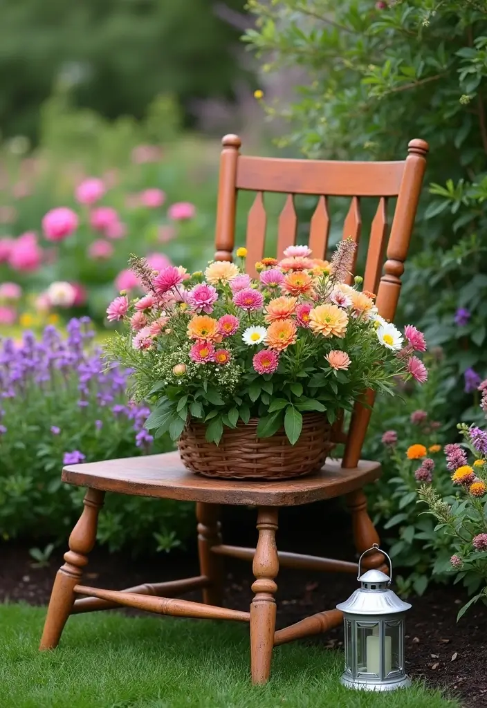 30 Chair Planter Ideas That Turn Old Furniture Into Art - 23. The Old Garden Chair