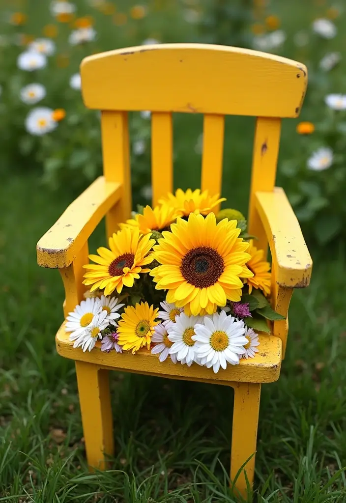 30 Chair Planter Ideas That Turn Old Furniture Into Art - 26. The Child’s Chair