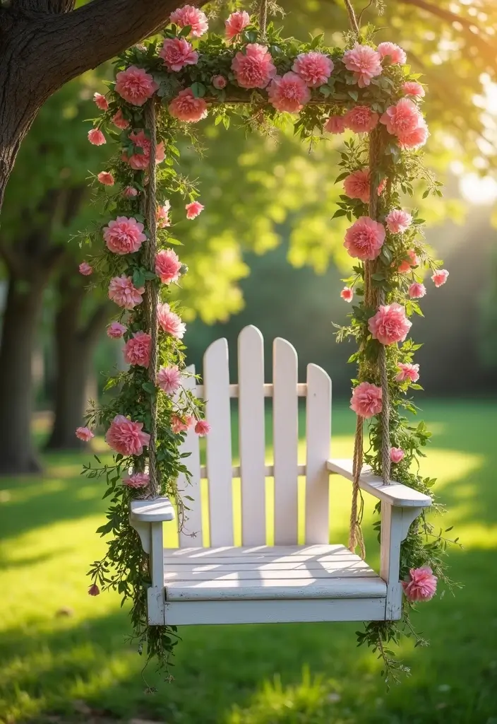 30 Chair Planter Ideas That Turn Old Furniture Into Art - 5. The Swinging Delight
