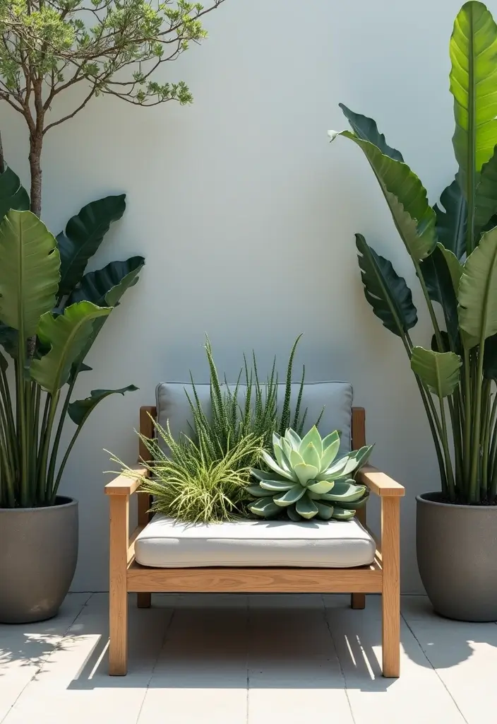 30 Chair Planter Ideas That Turn Old Furniture Into Art - 9. The Minimalist Affair