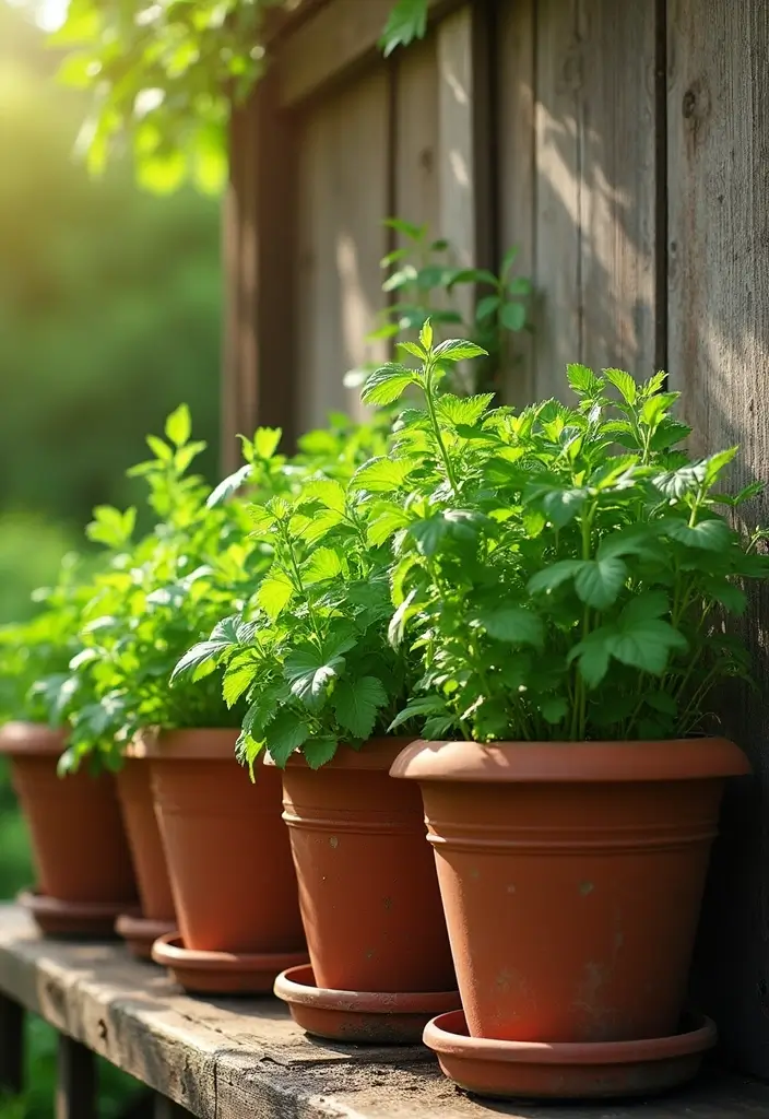30 Chimney Pot Planter Ideas for Unique Garden Flair - 1. Classic Charm with Herb Garden Pots