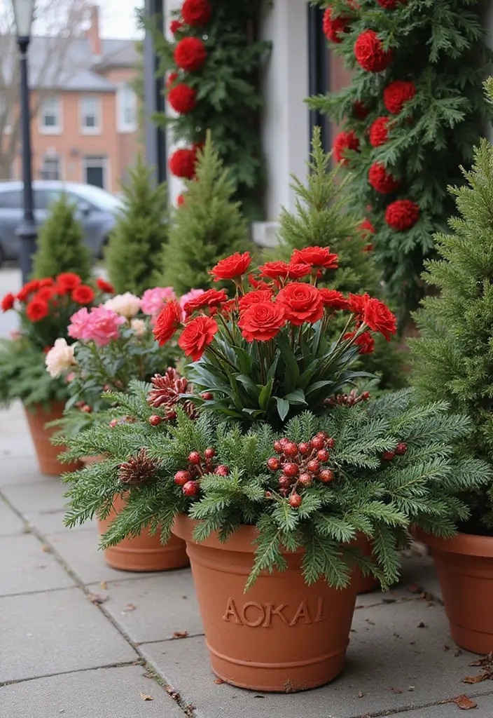 30 Chimney Pot Planter Ideas for Unique Garden Flair - 12. Seasonal Wreath Displays