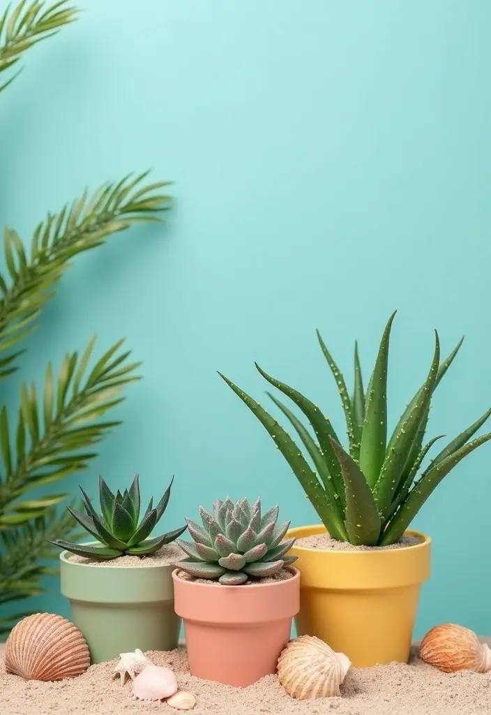 30 Chimney Pot Planter Ideas for Unique Garden Flair - 19. Shell Planters for Coastal Vibes